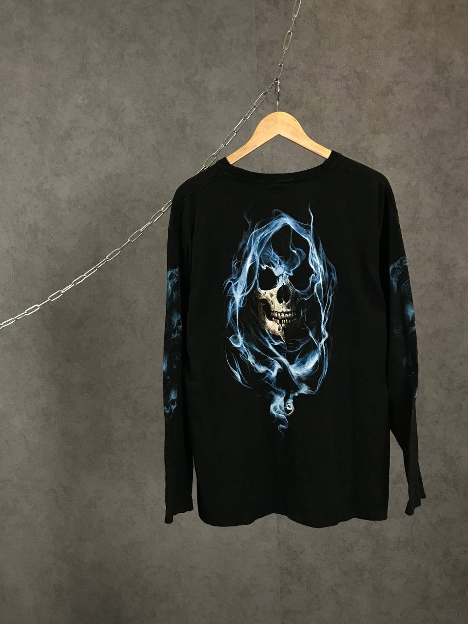 Vintage Skulls Rock overprinted longsleeve Size US XXL / EU 58 / 5 - 2 Thumbnail
