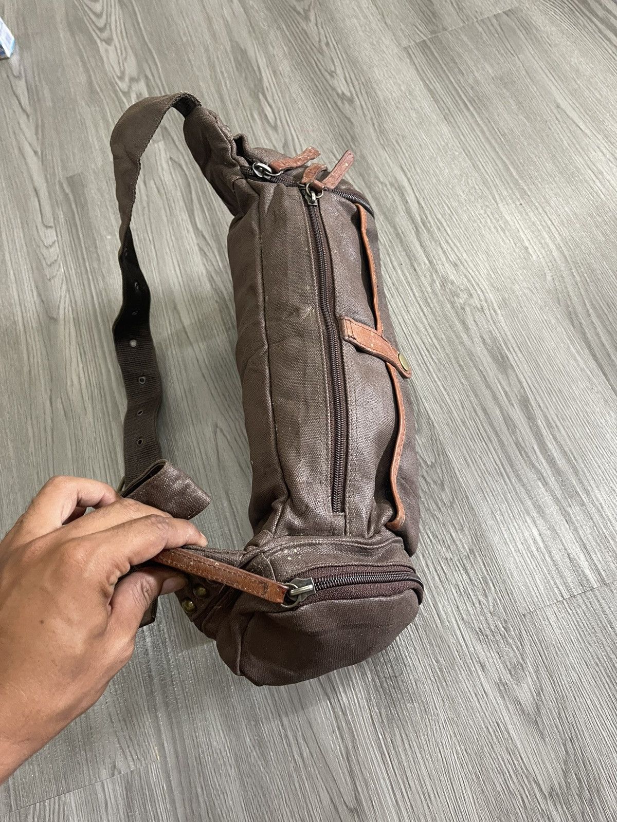 Japanese Brand × RAGEBLUE Rageblue multi compartment waxed crossbody bag Size ONE SIZE - 6 Thumbnail