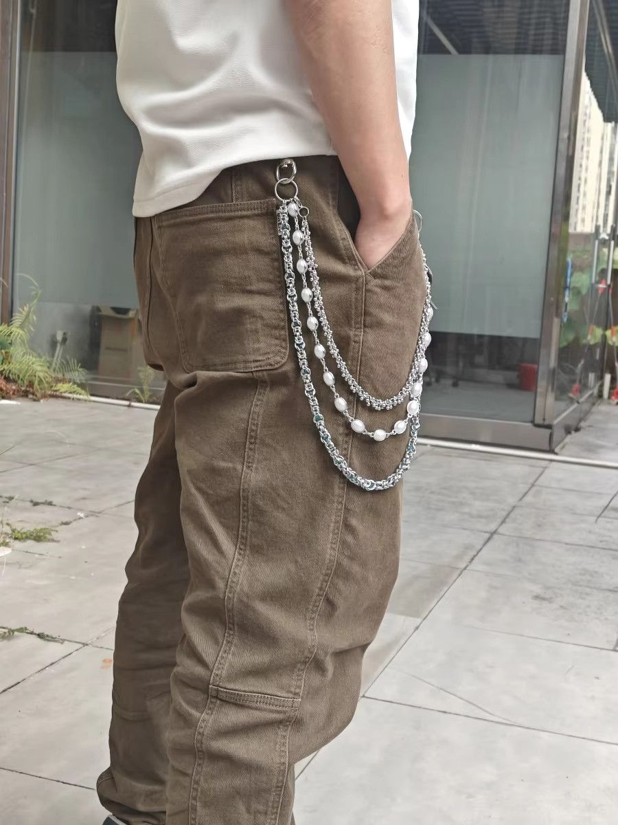 Jewelry Retro Marble Accessories Hip Rock y2k Pants Chain Size ONE SIZE - 4 Thumbnail