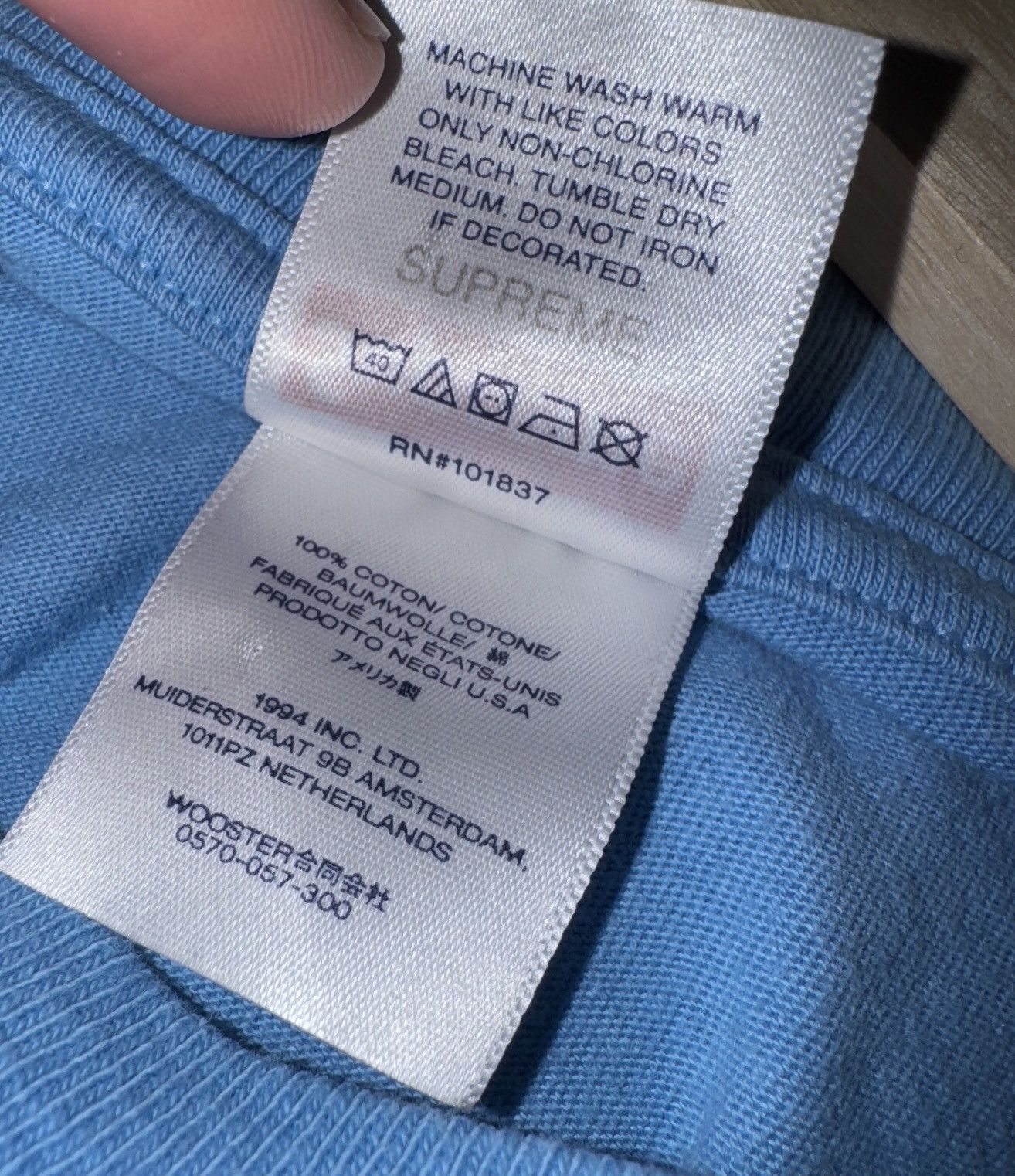 Supreme Supreme Paris Tee Bright Blue Size US L / EU 52-54 / 3 - 5 Thumbnail