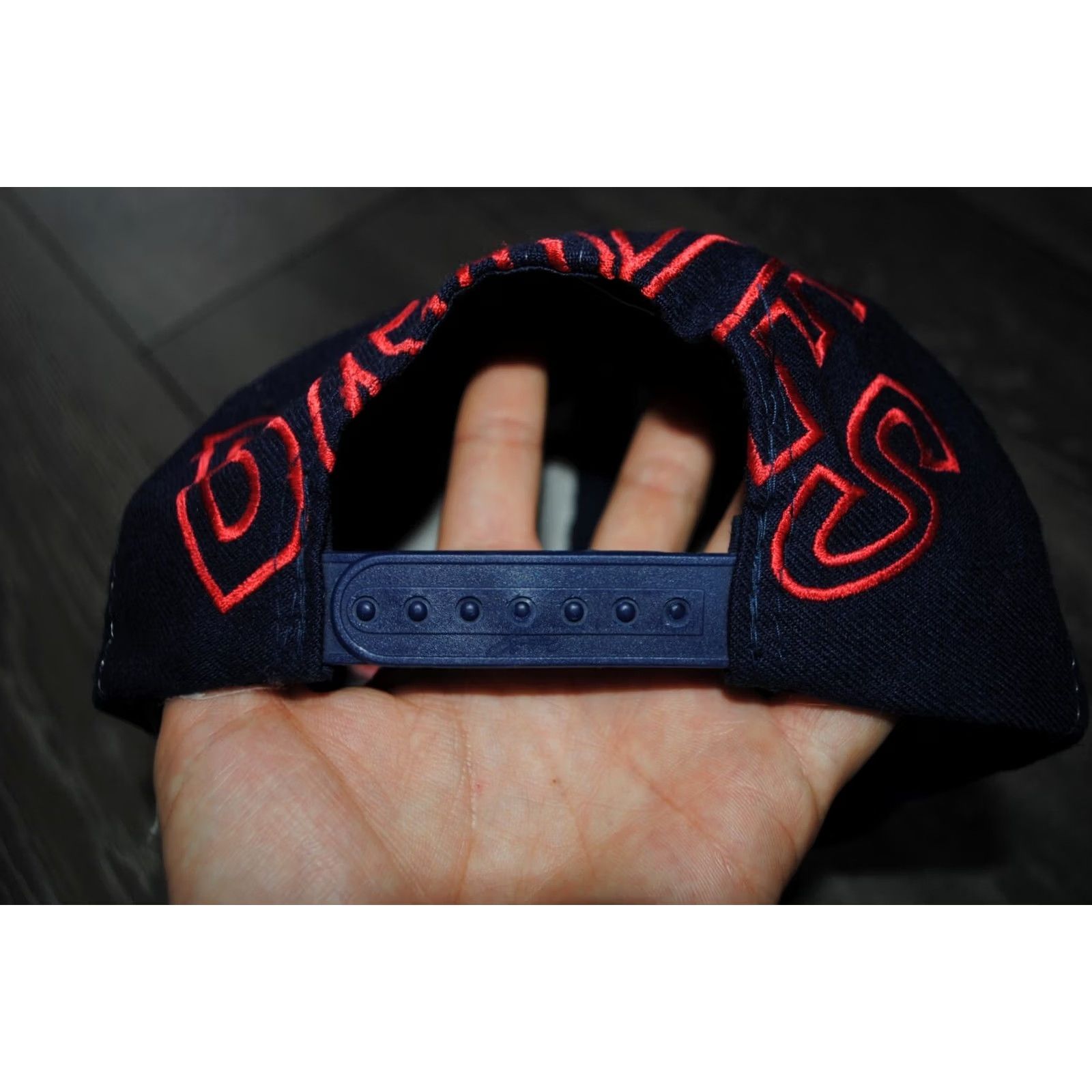 Vintage VINTAGE Atlanta Braves Hat Cap Snapback Big Logo Blockhead Ed West Signatures Men Blue One Size Logo 90s Sports Urban Baseball Cap Mens Size ONE SIZE - 7 Thumbnail