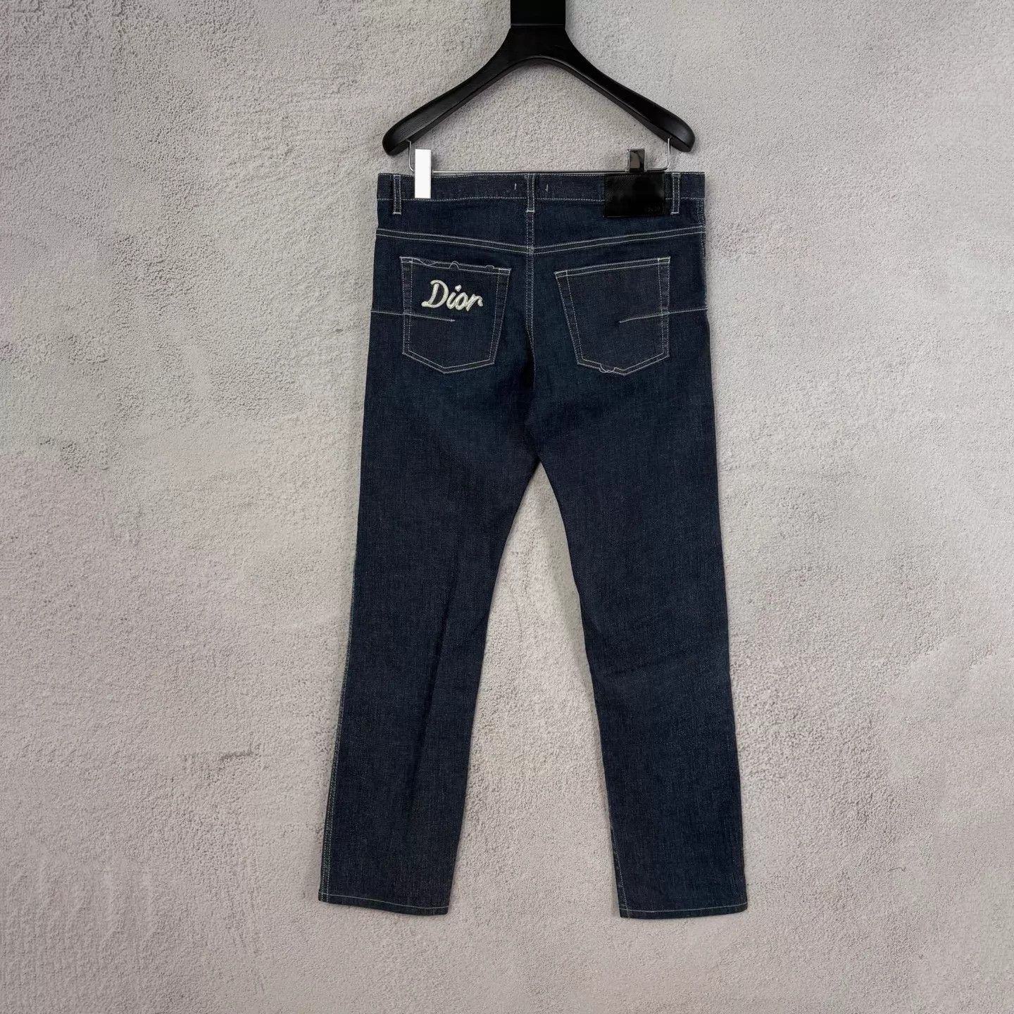 Dior DIOR Embroidered Denim Pants 31 99 Size 31" - 2 Thumbnail