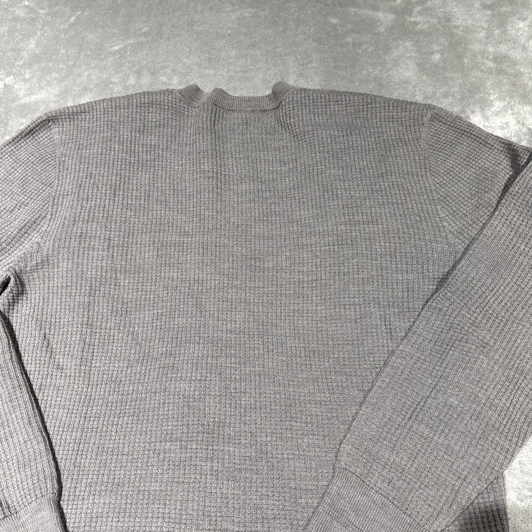 Vintage Proof Sweater Mens Medium Gray Merino Wool Waffle Knit Crewneck Pullover Top Size US M / EU 48-50 / 2 - 7 Thumbnail