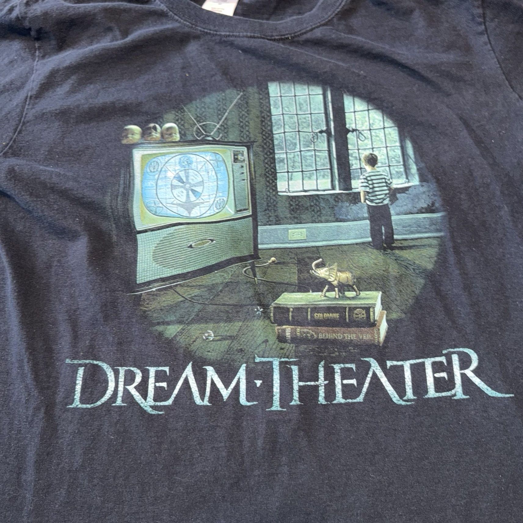 Gildan Dream Theater Tour T Shirt Medium Along for the Ride 2014 Double Sided Rock Band T-Shirt Crew Neck Black Cotton Gildan Men's Size US M / EU 48-50 / 2 - 2 Thumbnail