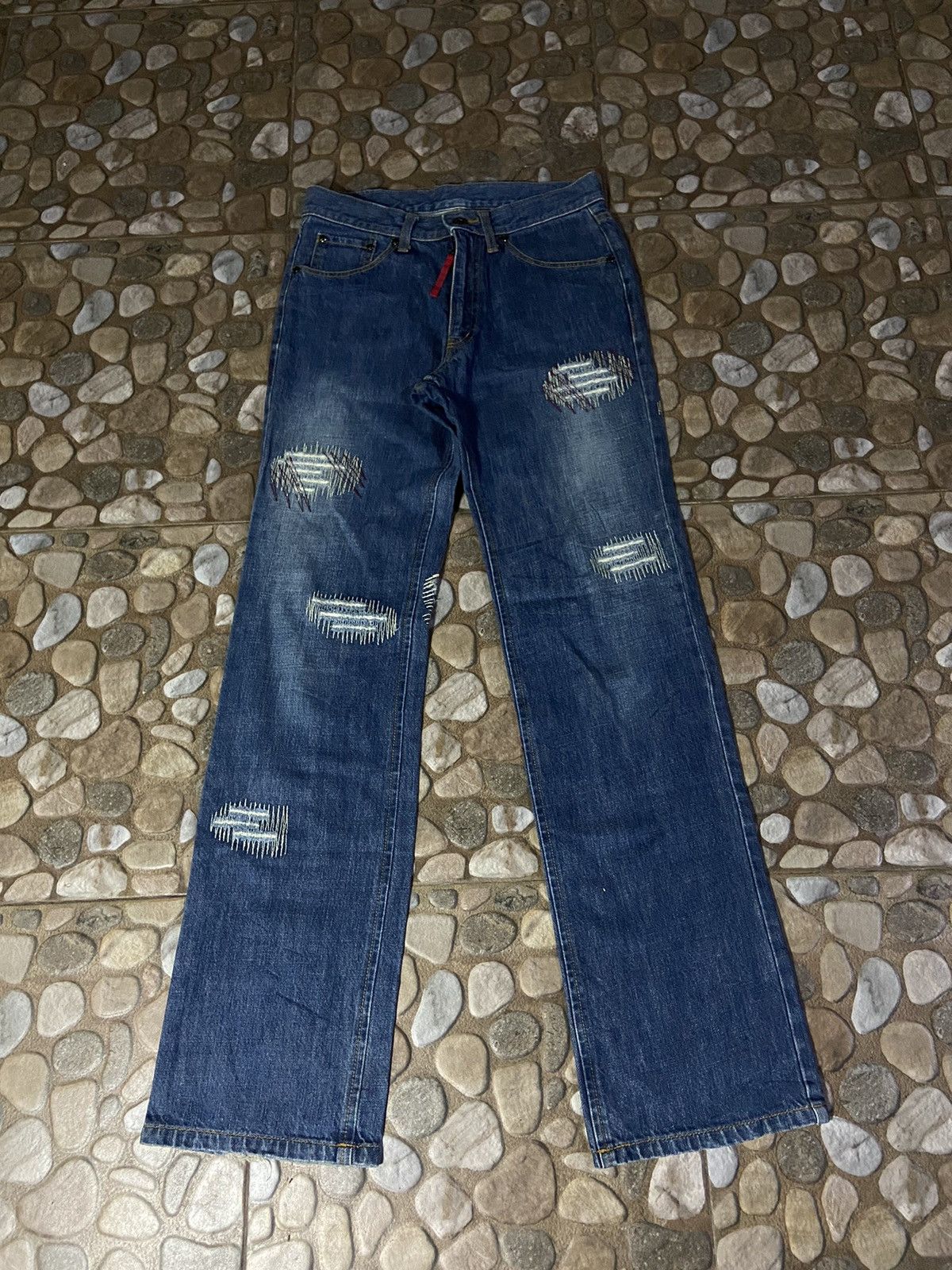 Hysteric Glamour × Japanese Brand 💥 RARE 💥 201295 home DITSETRESSED denim pants Size US 28 / EU 44 - 1 Thumbnail