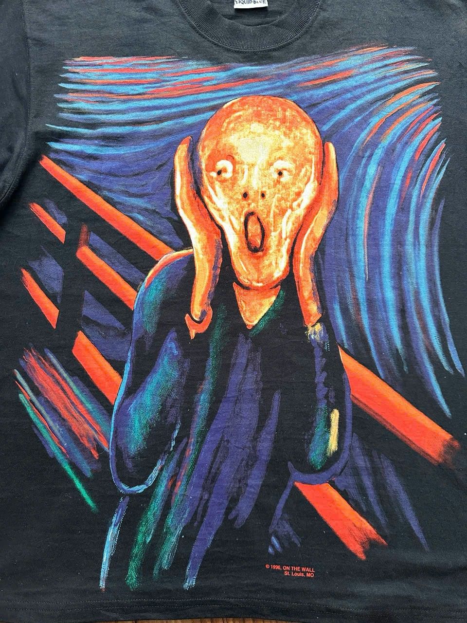 Liquid Blue 1996 Edvard Munch The Scream Size US L / EU 52-54 / 3 - 4 Thumbnail