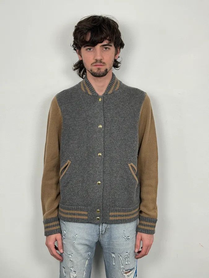 Marc Jacobs Marc Jacobs Grey Wool Contrast Sleeves Teddy Jacket Size US M / EU 48-50 / 2 - 1 Thumbnail