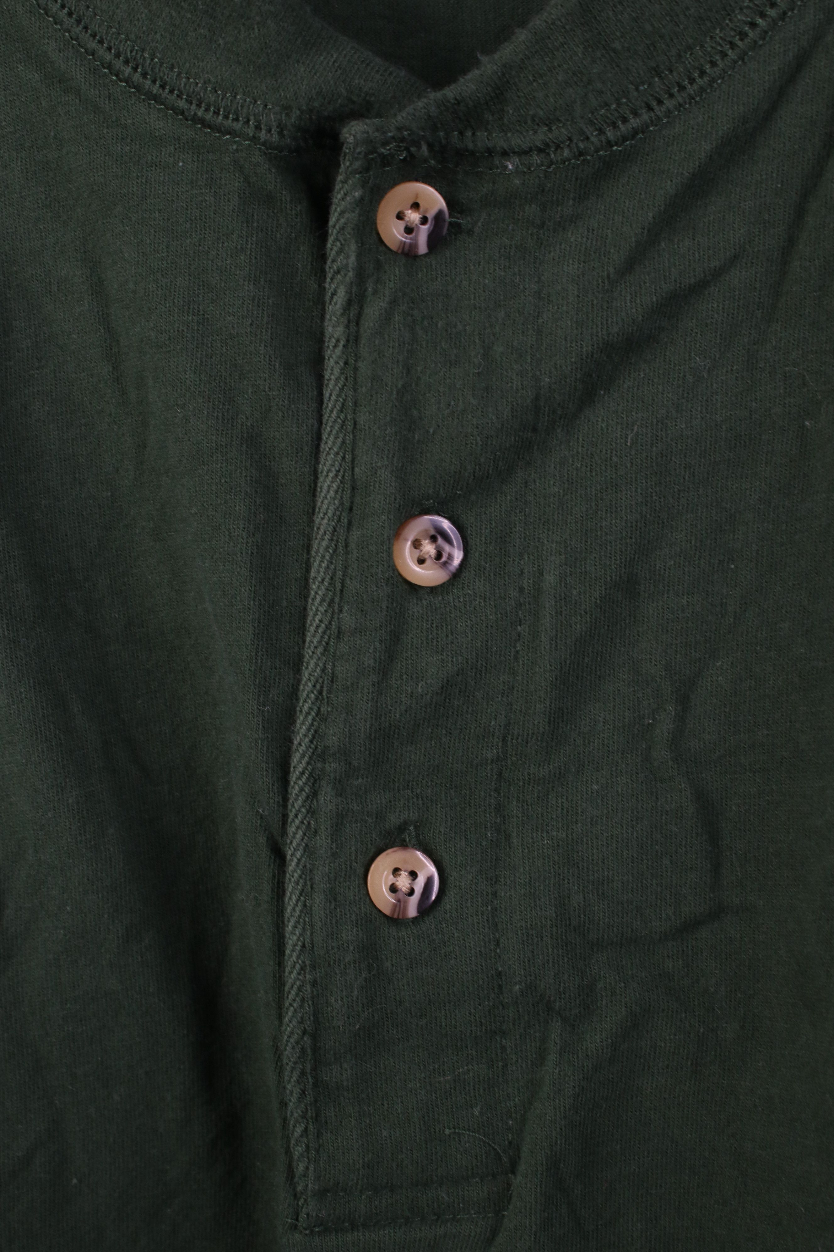 Vintage Vintage 90s Streetwear Long Sleeve Henley T-Shirt Green Size US XL / EU 56 / 4 - 6 Thumbnail