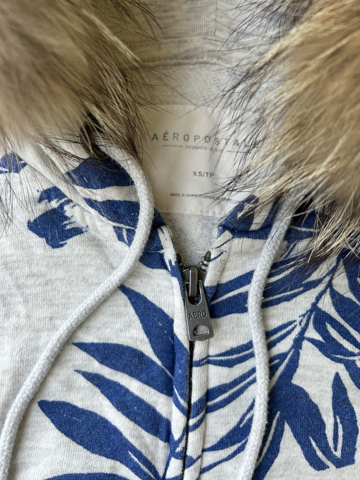 Aeropostale Aeropostale flowers zip style fur hoodie ifsixwasnine lgb Size US M / EU 48-50 / 2 - 8 Thumbnail