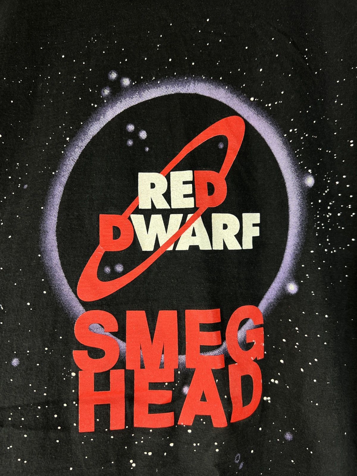 Vintage 1994 Vintage Red Dwarf Black Washed Movie T-shirt Size US XL / EU 56 / 4 - 5 Thumbnail