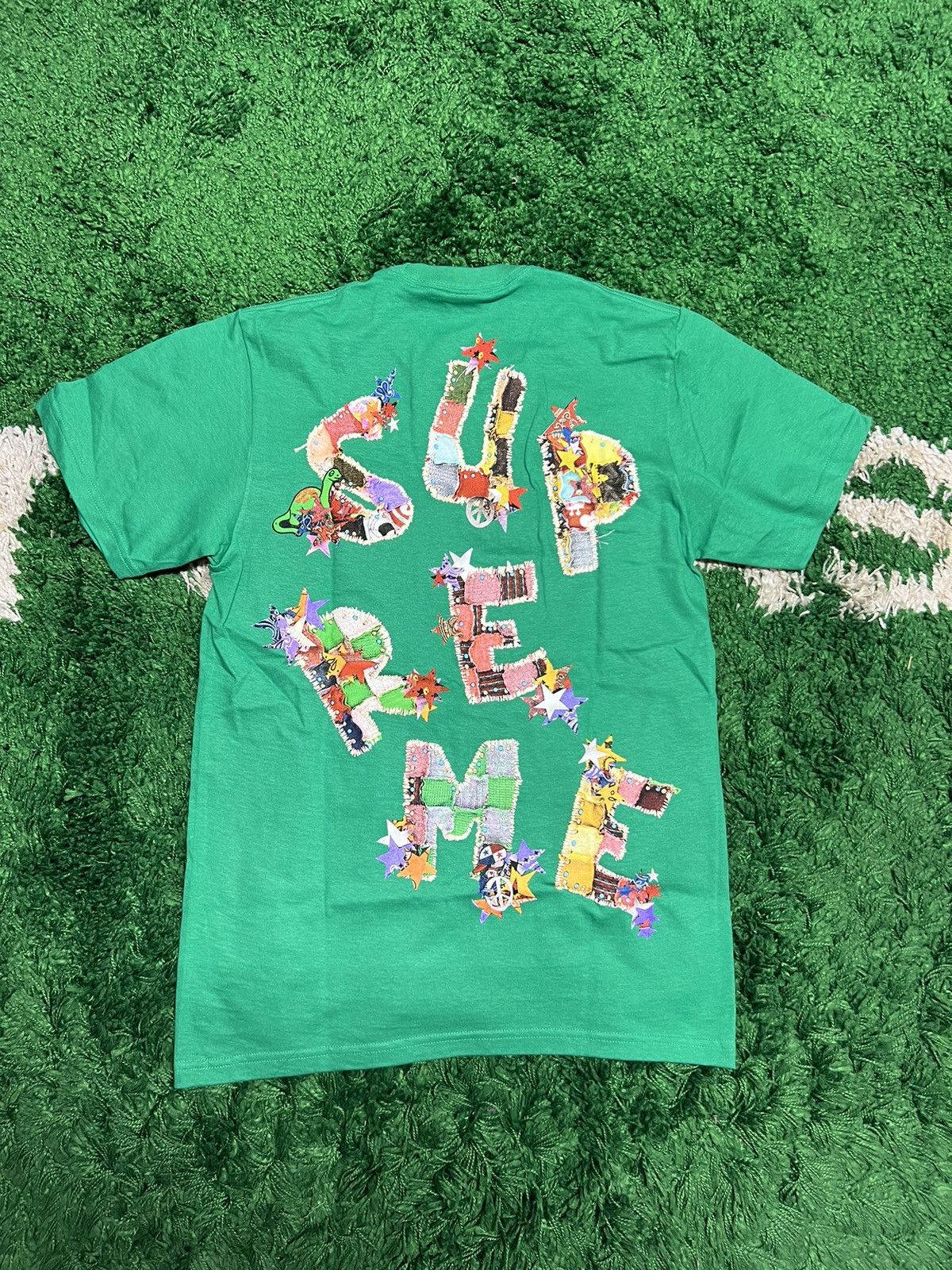 Supreme Patchwork Tee Green Tops