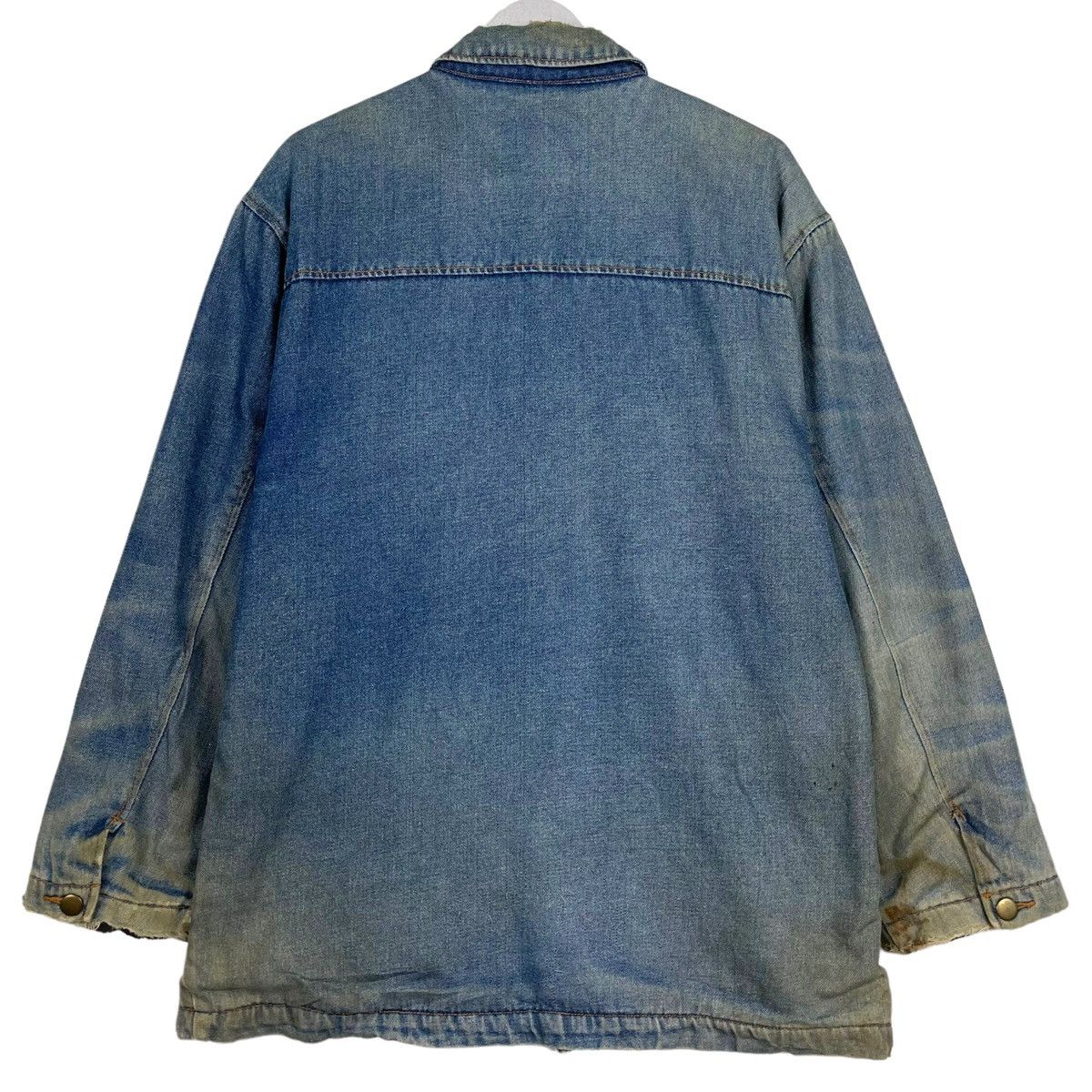 Cuadra 💥VINTAGE FRANCO COLLEZIONI DENIM CHORE BARN SHERPA JACKET Size US L / EU 52-54 / 3 - 10 Thumbnail