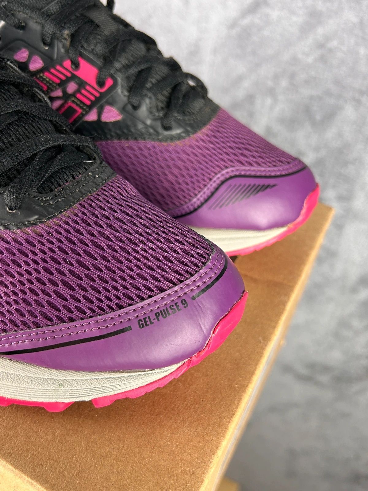 Asics Asics Gel-Pulse 9 G-TX purple black big logo Size US 10 / IT 40 - 6 Thumbnail