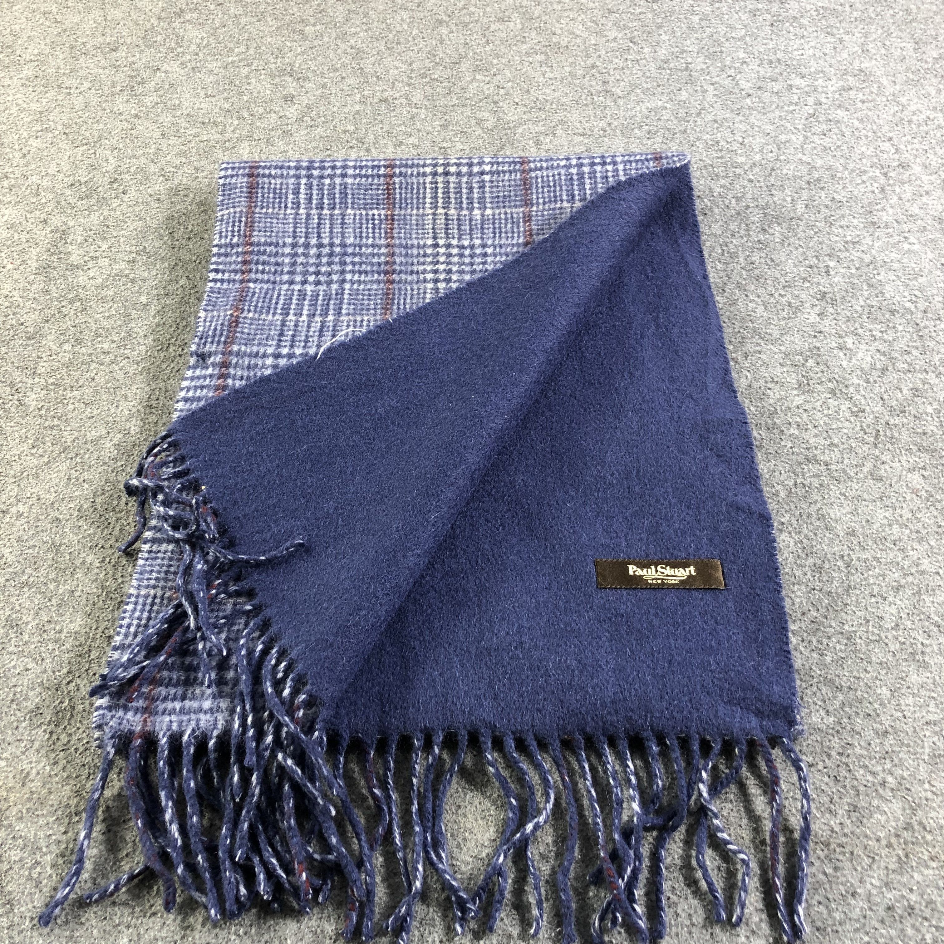 Paul Stuart Paul Stuart Gingham Wool Scarf Muffler V1277 Size ONE SIZE - 4 Thumbnail