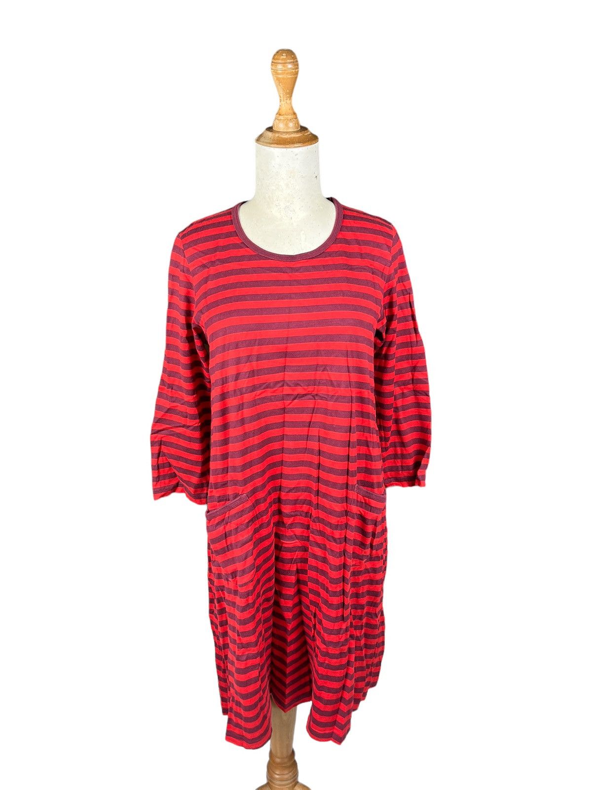 Marimekko Marimekko Striped Grunge Mini Dress Made In Finland Designer Size M / US 6-8 / IT 42-44 - 2 Thumbnail