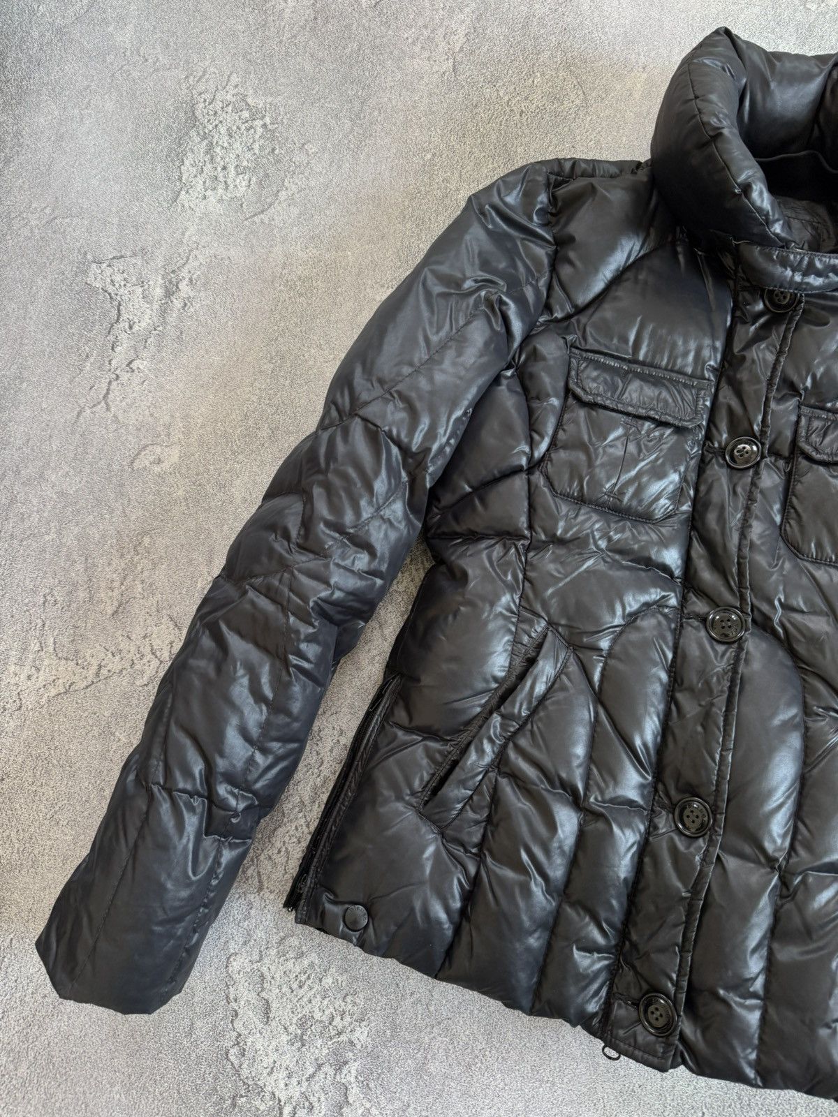 Vintage Blauer USA L black down zip puffer jacket quilted Size L / US 10 / IT 46 - 5 Thumbnail