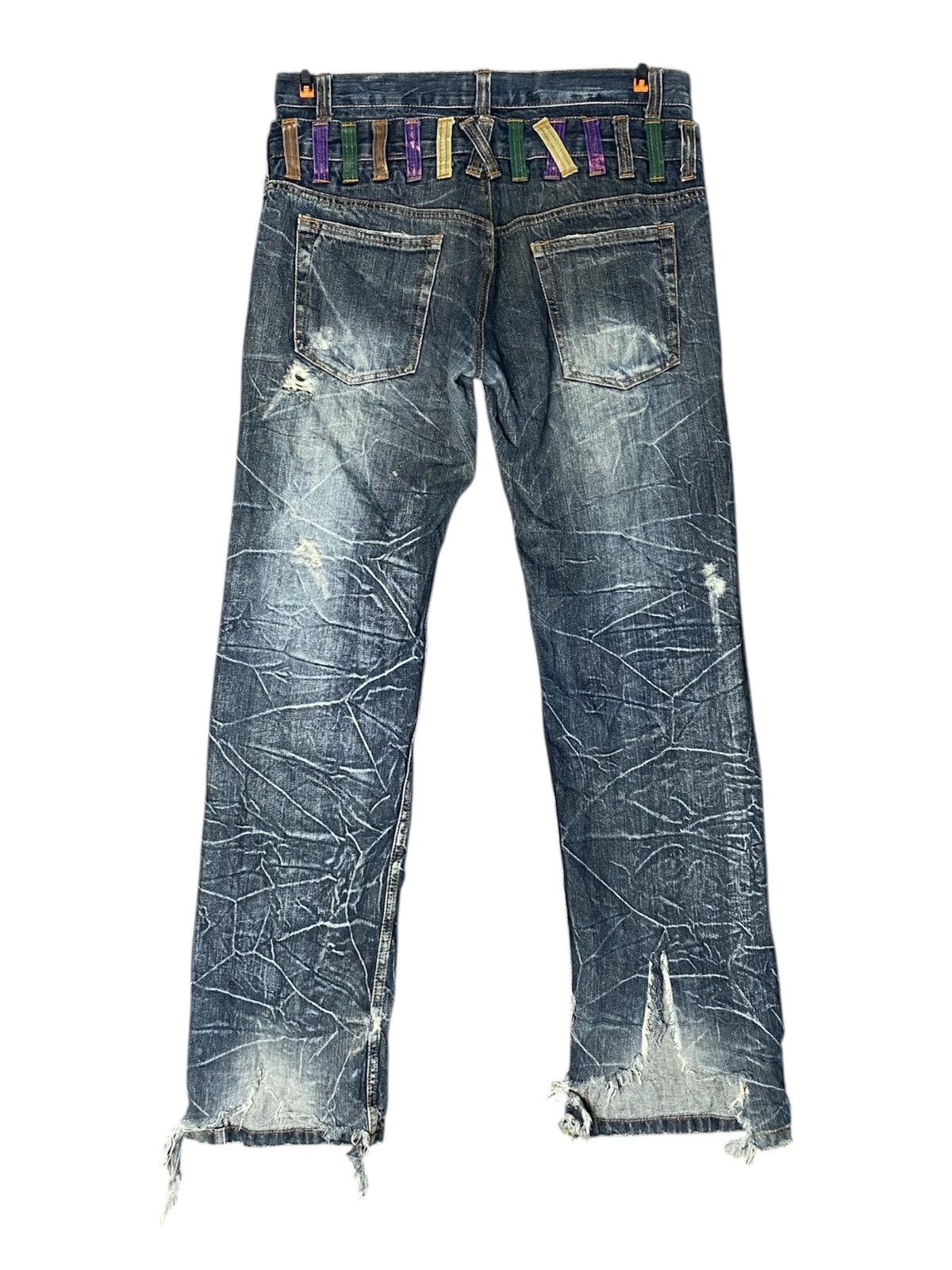Japanese Brand Rare Nylaus Japan Double Waist Claw Mark Denim Size US 34 / EU 50 - 3 Thumbnail