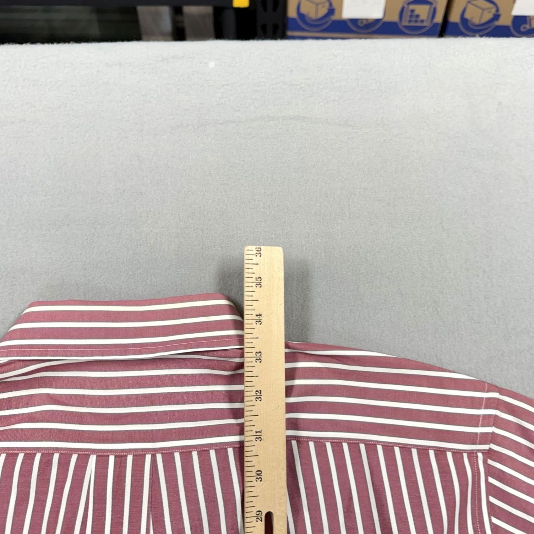 Vintage VINTAGE L.L.Bean Shirt Mens 17.5 34/35 Red Stripe Button-Down Hong Kong Dress Shirt Size US XXL / EU 58 / 5 - 5 Thumbnail