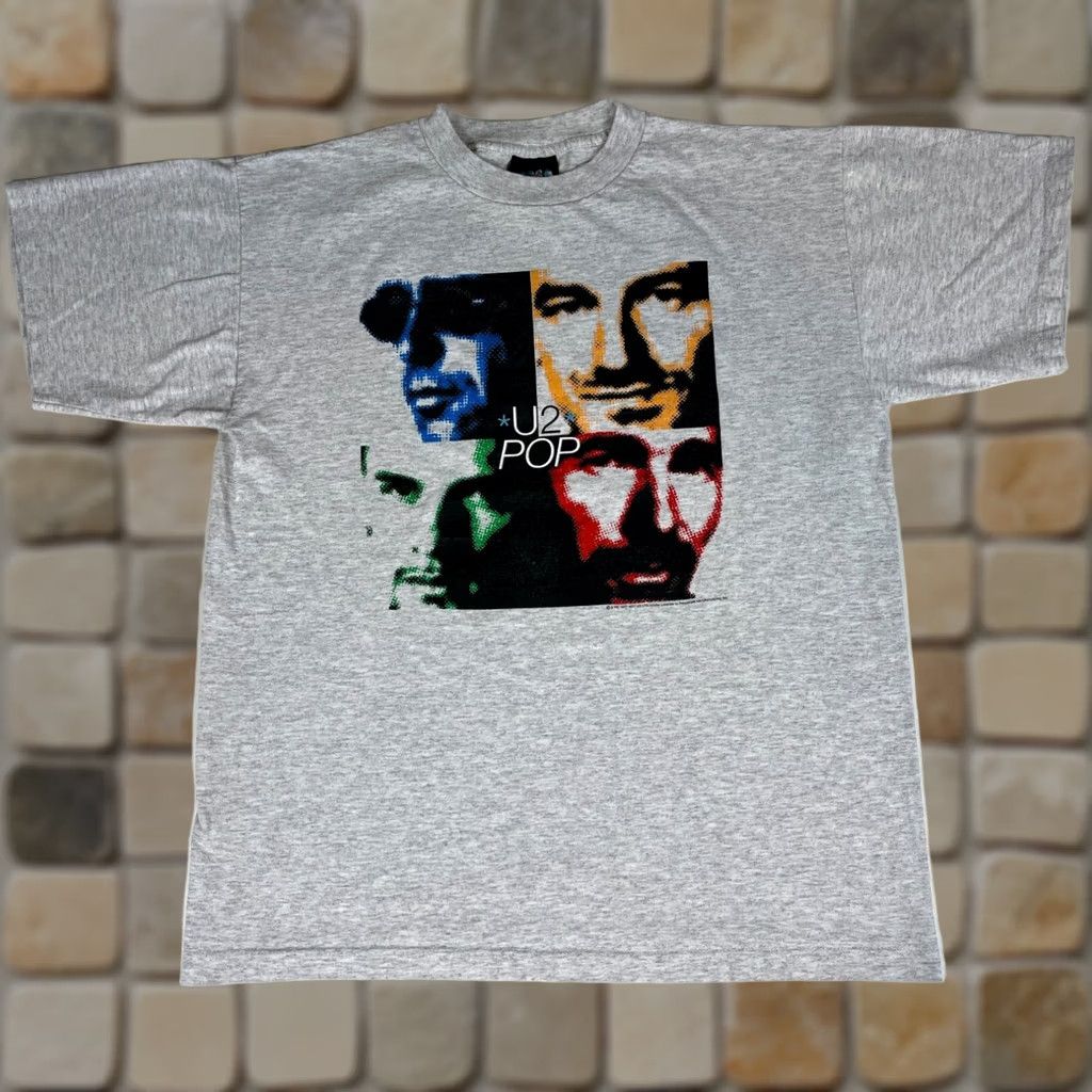 POP MART VINTAGE U2 Popmart Tour T-Shirt Double-Sided Sz L Shirt Unisex Adults Gray Cotton 1997 Rock Music 90s Mens (Size: L) Size US L / EU 52-54 / 3 - 1 Thumbnail