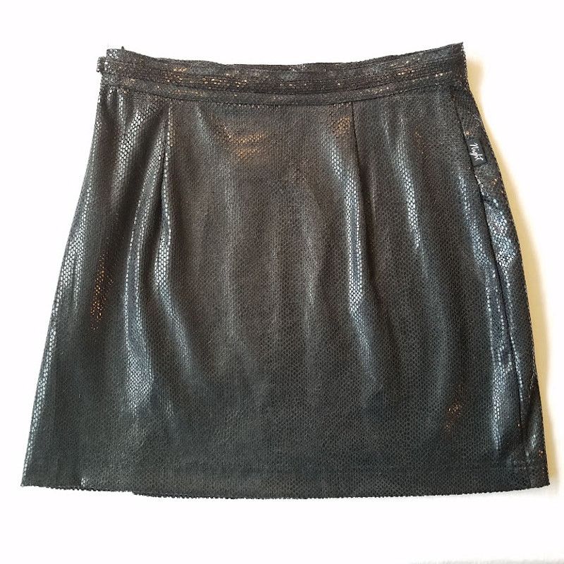 Gianfranco Ferre vintage Y2K mini skirt faux snake skin wrap skirt IT 44 Size 32" / US 10 / IT 46 - 5 Thumbnail