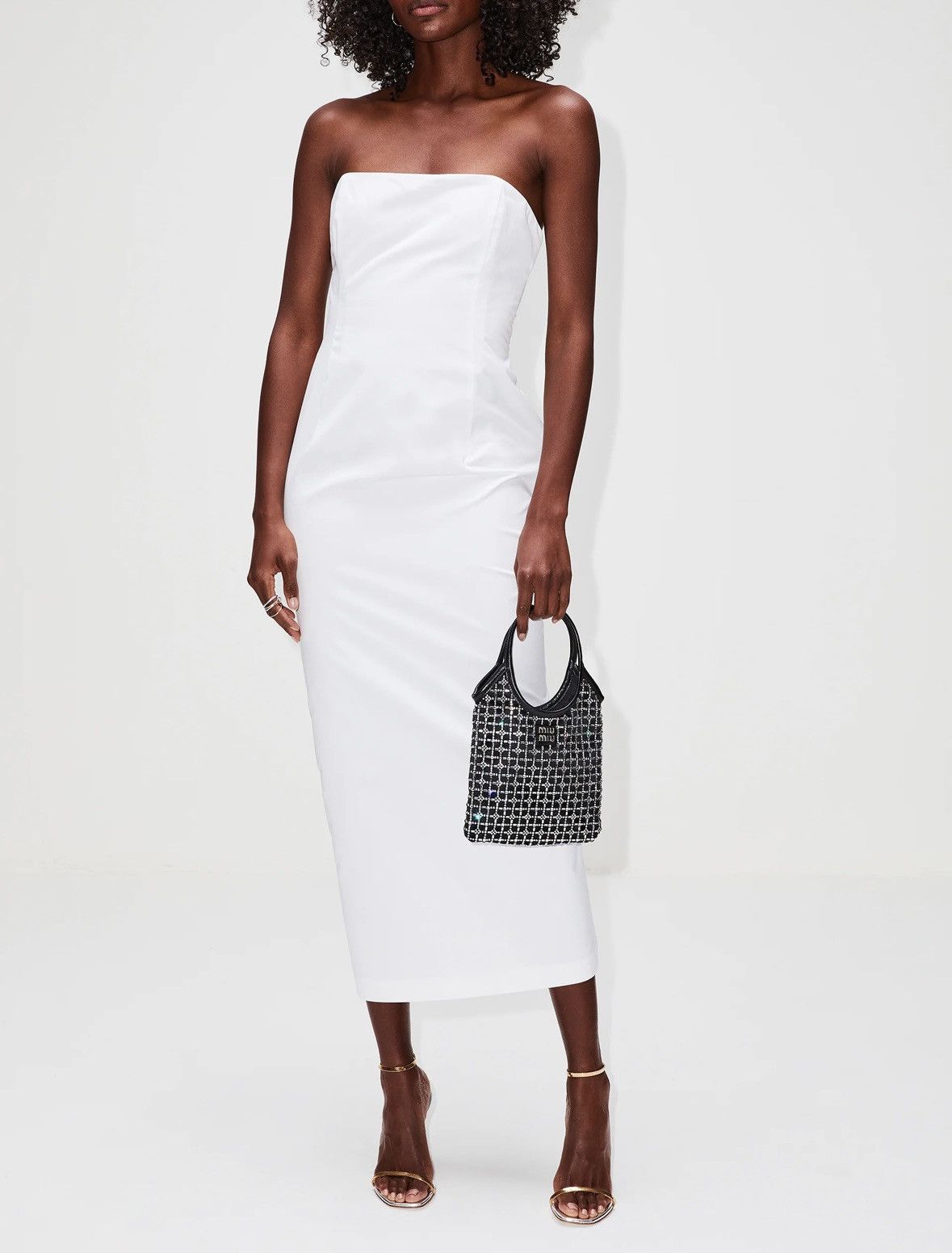 Magda Butrym MAGDA BUTRYM Strapless Midi Dress Size S / US 4 / IT 40 - 2 Thumbnail