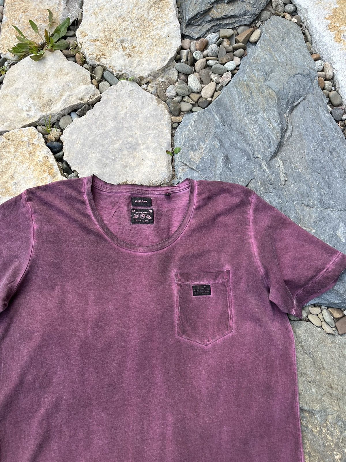 Diesel × Vintage Vintage Diesel acid burnt tee y2k tee pocket t-shirt Size US S / EU 44-46 / 1 - 5 Thumbnail