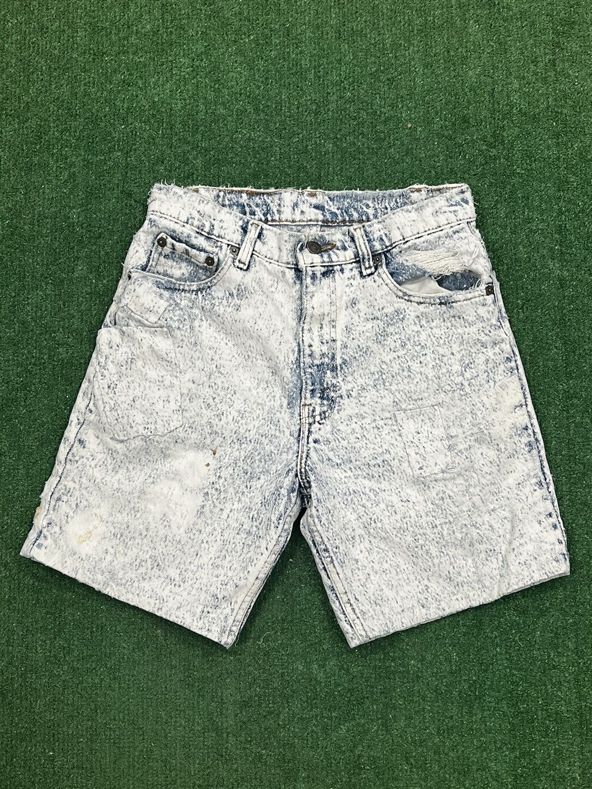 Levi's Vintage 90s Levis Acid Wash Jean Shorts Size US 31 - 1 Thumbnail