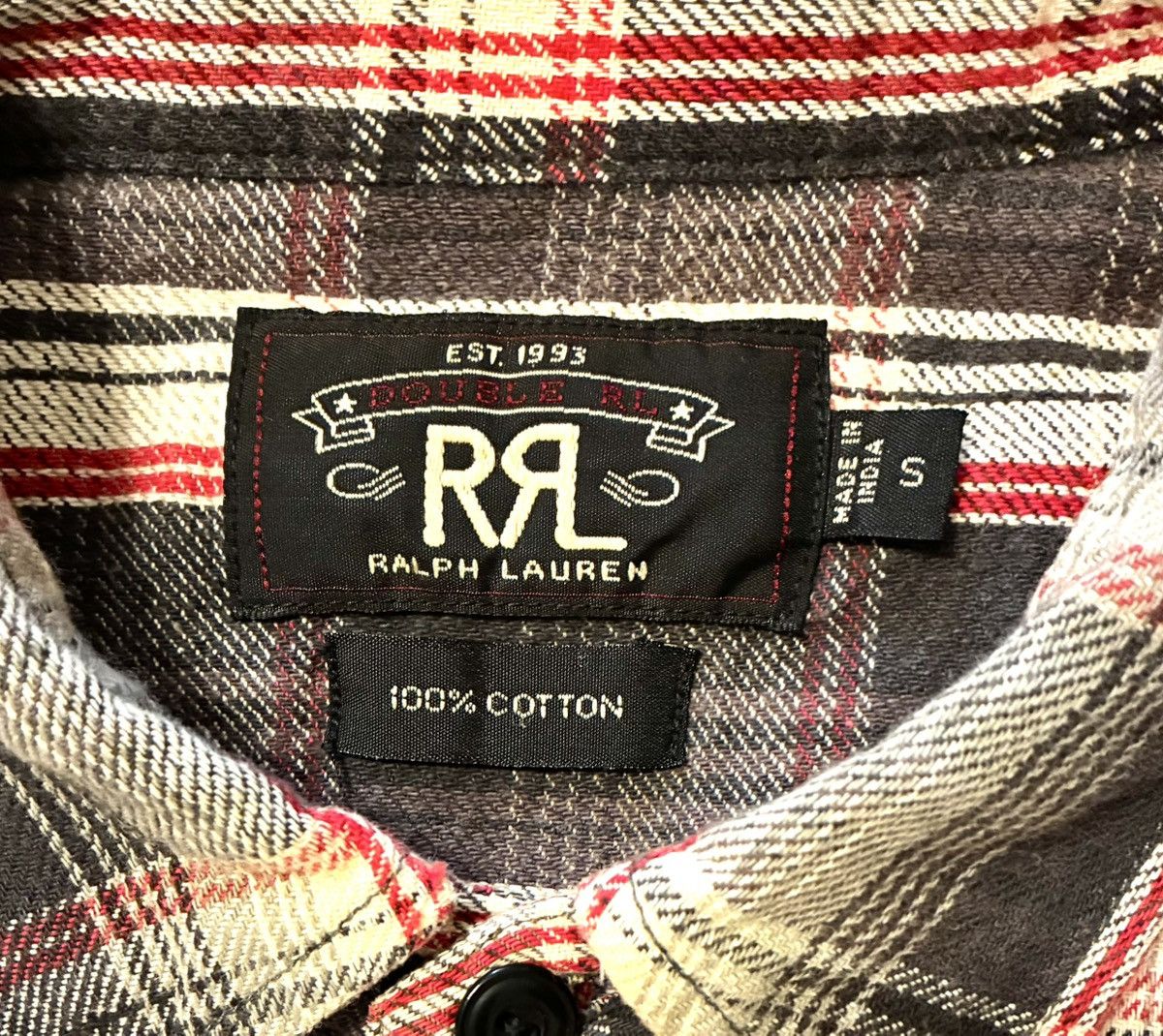 RRL Ralph Lauren DOUBLE RL RALPH LAUREN RRL COTTON FLANNEL SHIRT- SIZE SMALL Size US S / EU 44-46 / 1 - 12 Thumbnail