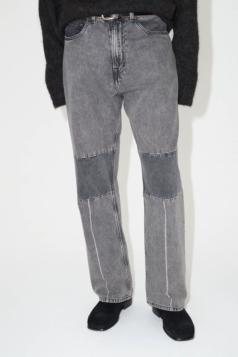 Our Legacy Our Legacy Black and gray patchwork jeans with double ring Size US 32 / EU 48 - 2 Thumbnail