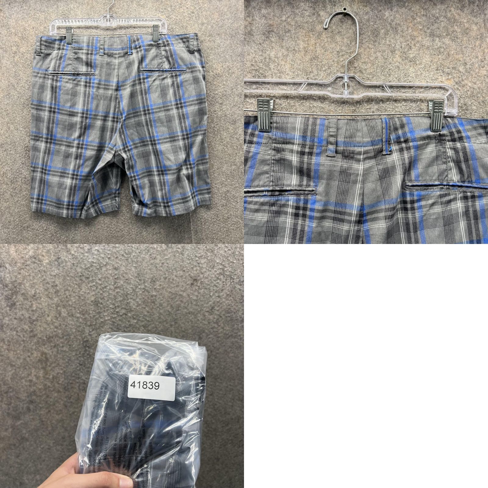 Tommy Bahama Tommy Bahama Shorts Mens 38 Gray Plaid Chino Flat Front 11 Inseam Casual Summer Mens Size US 38 / EU 54 - 8 Thumbnail