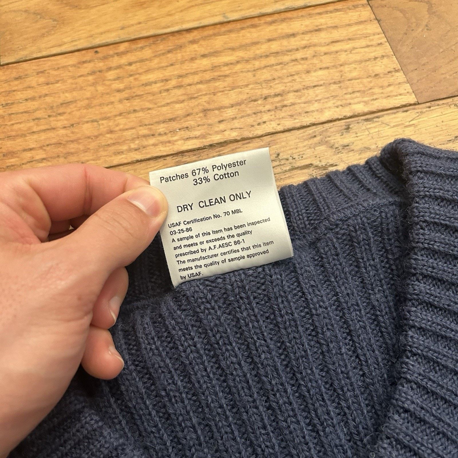 Vintage The Woolly Pully UK Army Military Pure Wool Knit Sweater 44 Size US L / EU 52-54 / 3 - 4 Thumbnail