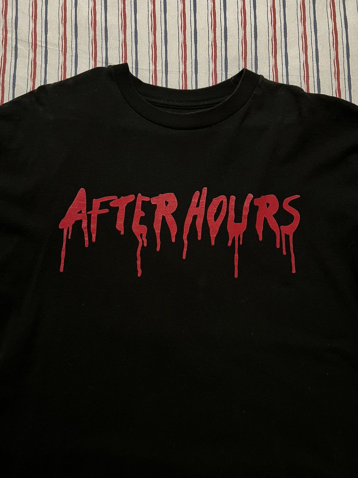 The Weeknd × Vlone Vlone The Weeknd After Hours Blood Drip TShirt Black Tee XL Size US XL / EU 56 / 4 - 2 Thumbnail