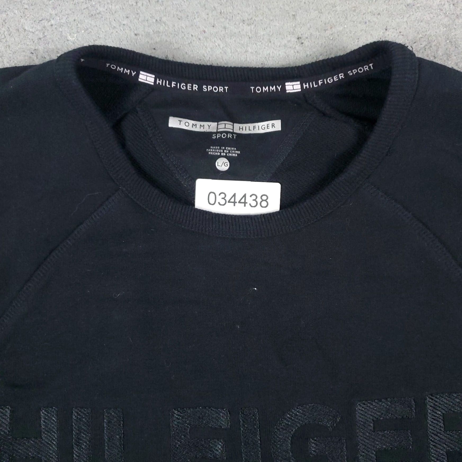 Tommy Hilfiger Tommy Hilfiger Pullover Sweater Womens Large Black Long Sleeve Crew Neck Cotton Blend Size L / US 10 / IT 46 - 3 Thumbnail