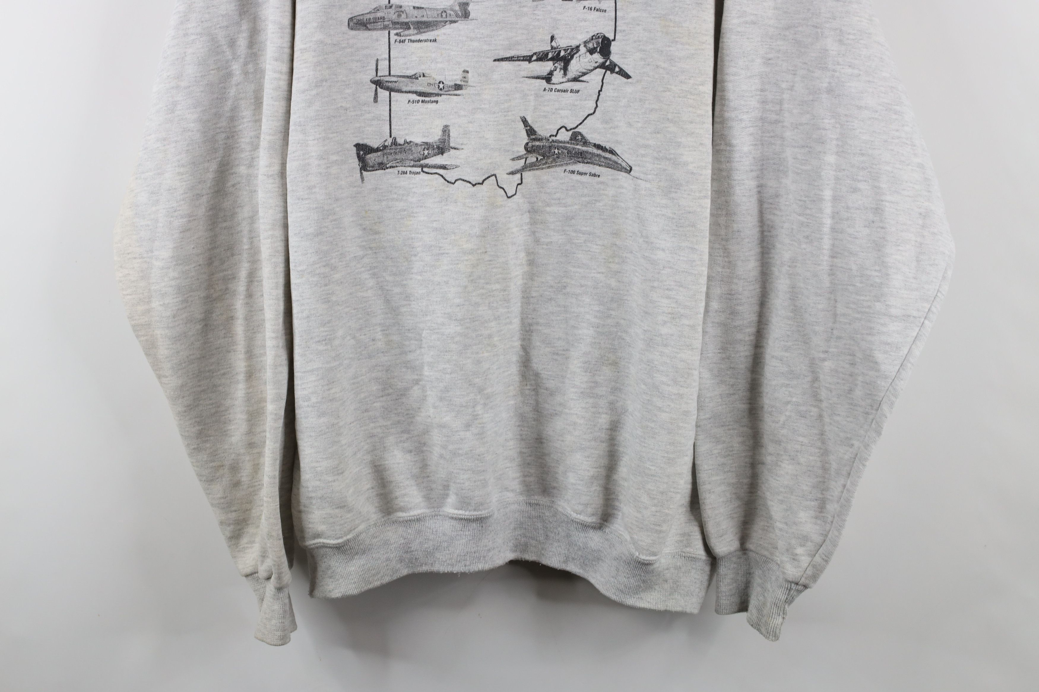 Vintage Vintage 90s Afterburners Fighter Jets Airplanes Sweatshirt Size US XXL / EU 58 / 5 - 3 Thumbnail
