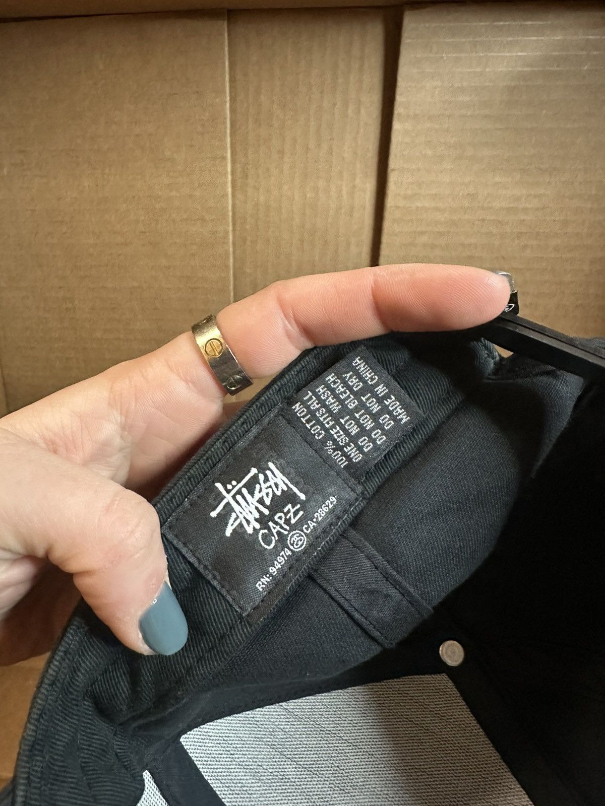 Y2k stussy snapback hat