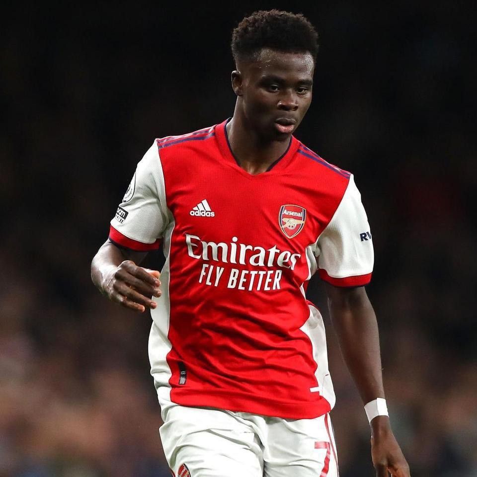 Adidas Arsenal Saka 2021 22 home PLAYER VERSION Premier League kit Size US M / EU 48-50 / 2 - 8 Thumbnail