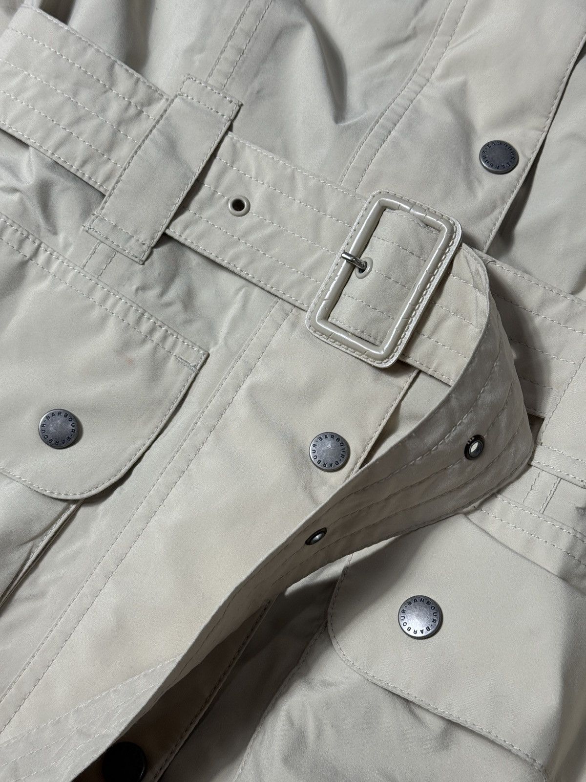 Barbour VINTAGE BARBOUR 2000s JACKET WITH BELT Size S / US 4 / IT 40 - 5 Thumbnail