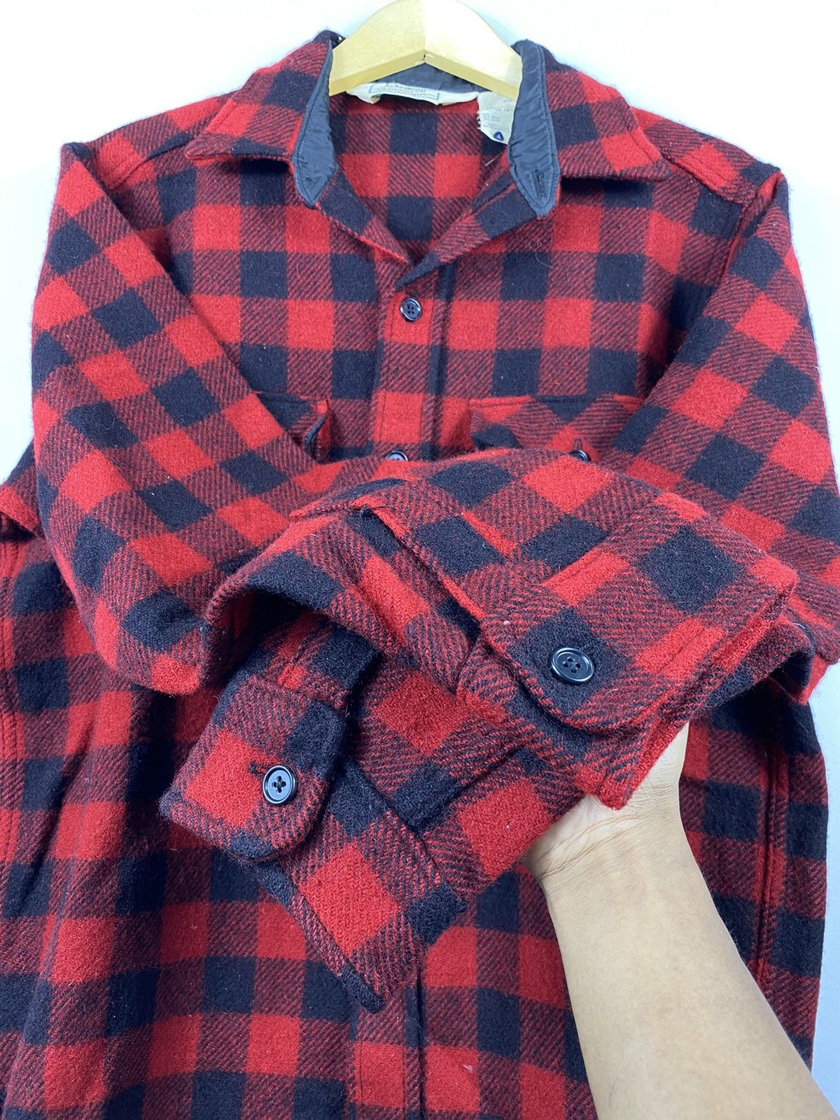 L.L. Bean × Vintage Vintage 60’s LL Bean Wool Flannel Shirt Size US L / EU 52-54 / 3 - 5 Thumbnail