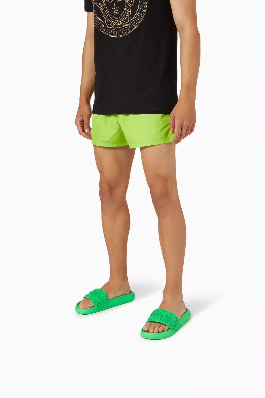 Versace o1y0425 Logo Slippers in Green Size US 11 / EU 44 - 5 Thumbnail