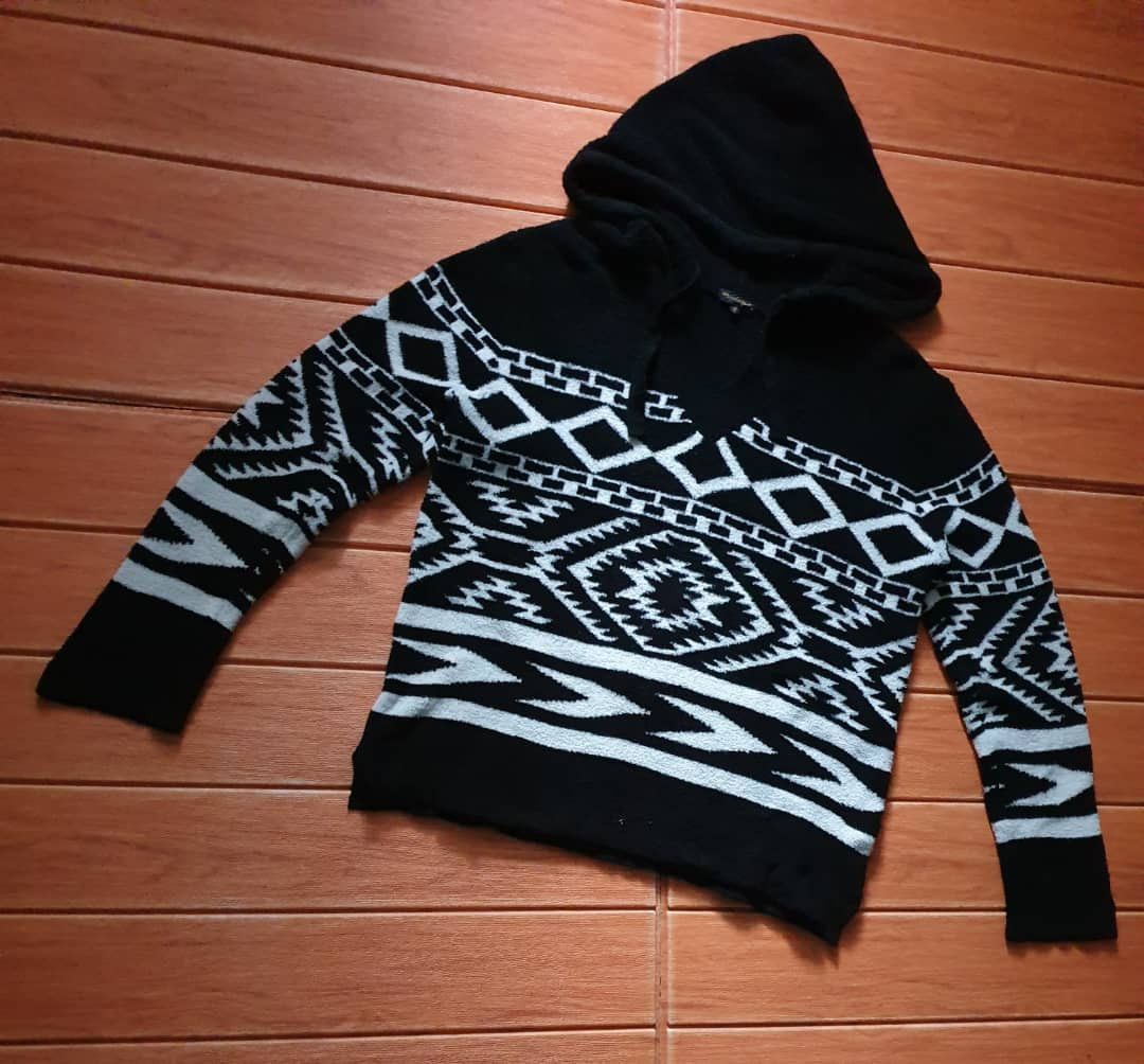 PPFM Purple & Yellow black and white Navajo Sweater Size US S / EU 44-46 / 1 - 5 Thumbnail