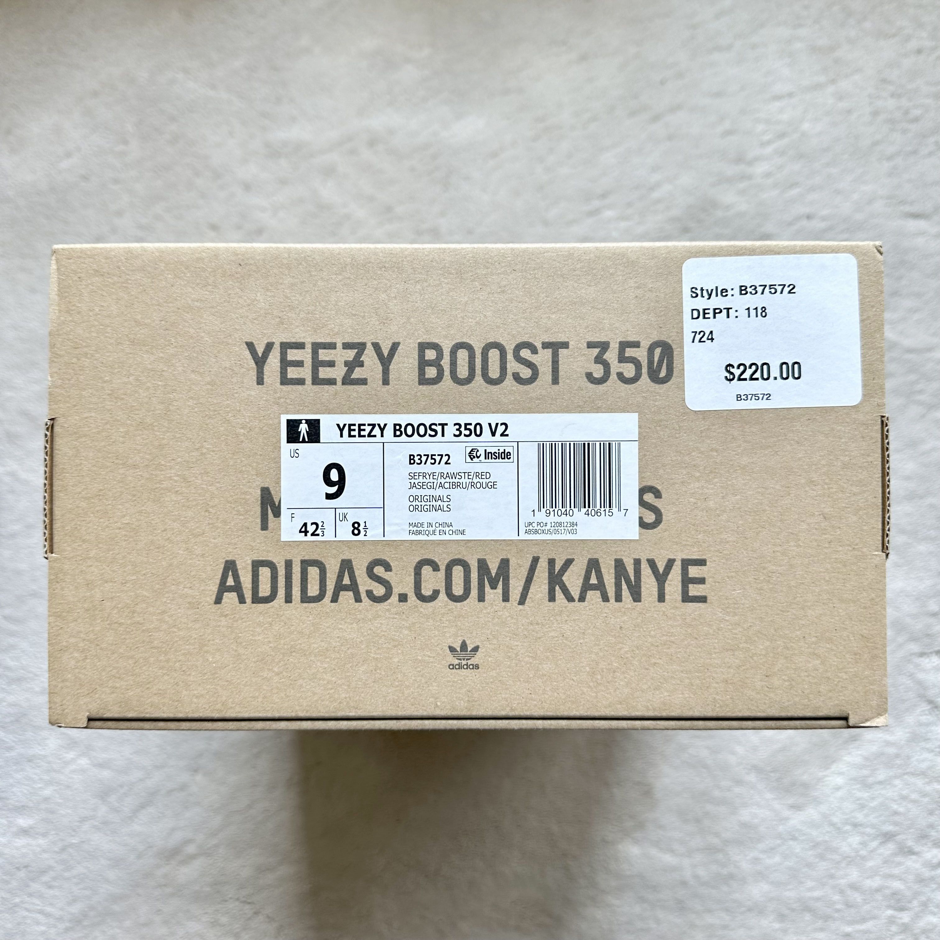 Adidas YEEZY BOOST 350 V2 ‘SEMI FROZEN YELLOW’ SNEAKERS Size 9 US Size US 9 / EU 42 - 10 Thumbnail