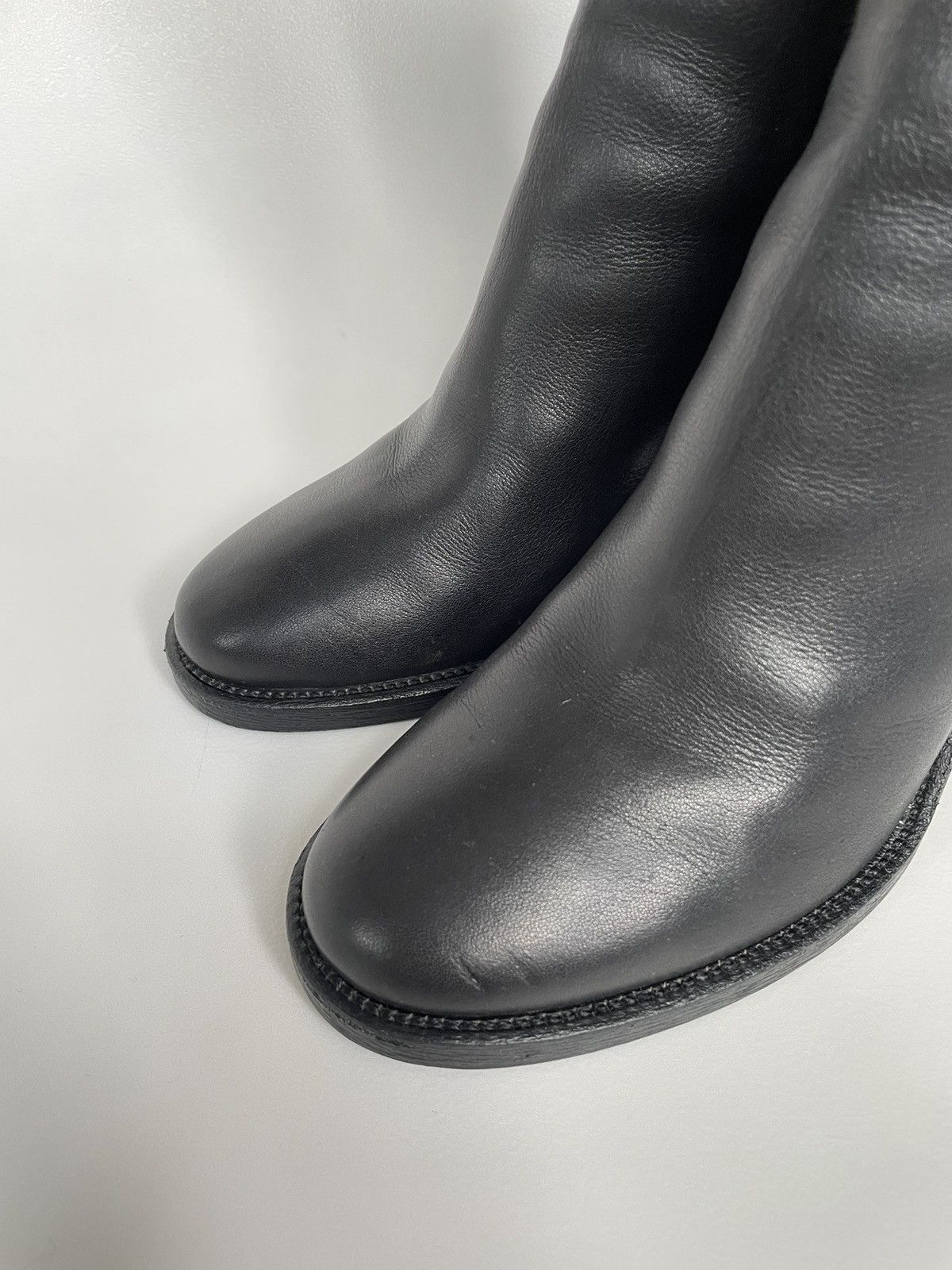Haider Ackermann Sample Black Leather Thigh High Boots Size US 8 / IT 38 - 7 Thumbnail