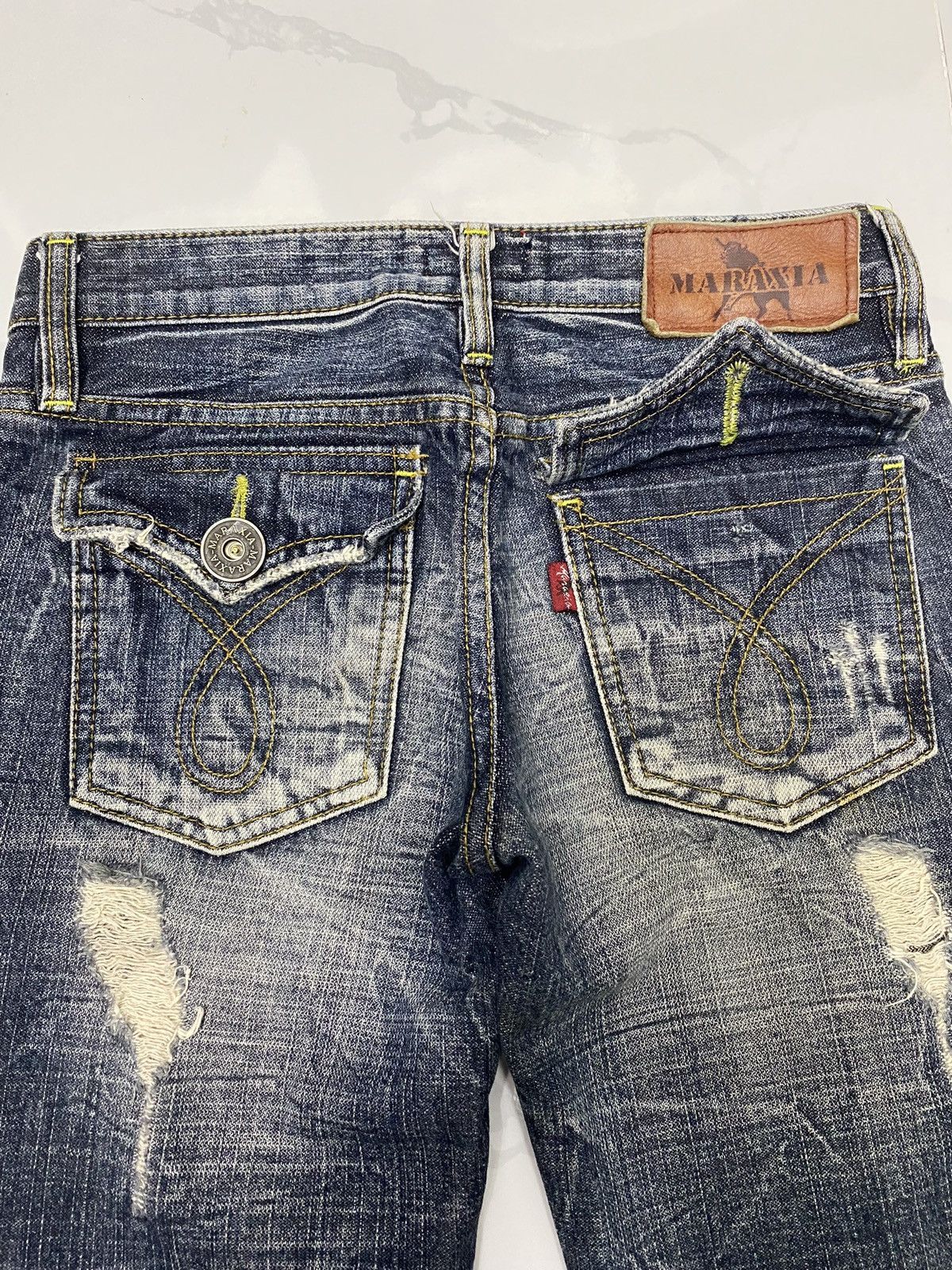 Hysteric Glamour × Japanese Brand 🔥RARE RIPS MARAXIA DISTRESSED DENIM JEANS Size 27" / US 4 / IT 40 - 7 Thumbnail