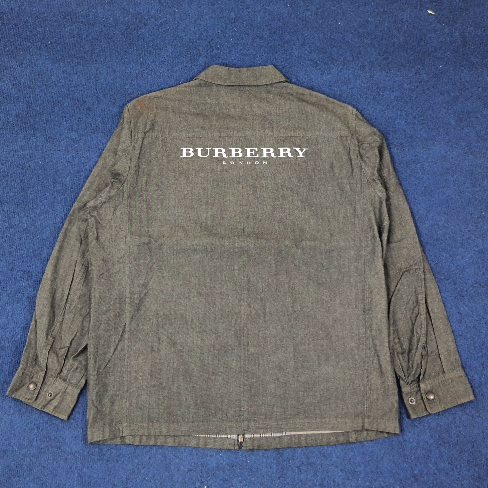 Burberry Vintage Burberry London Designer Zipper Jacket C222N17 Size US L / EU 52-54 / 3 - 1 Thumbnail