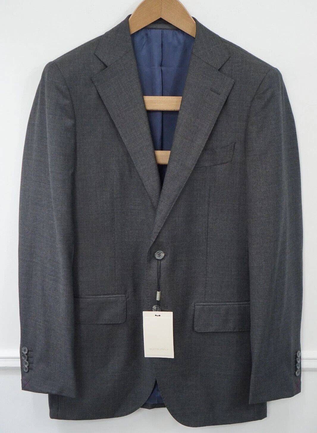 Suitsupply Men Suitsupply Blazer Lazio Grey Pure Wool S110 UK/US38L Size 38L - 1 Thumbnail