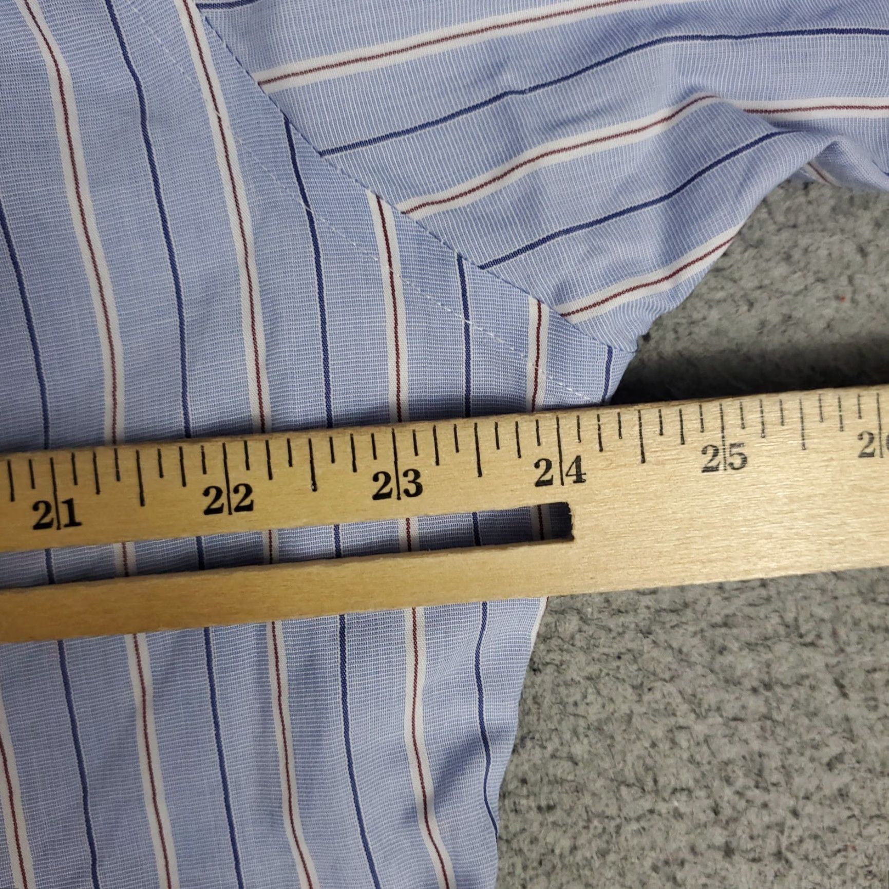 Brooks Brothers Brooks Brothers Dress Shirt Mens 16.5 Blue Striped Long Sleeve Button-Up Regular Fit Size 42R - 5 Thumbnail