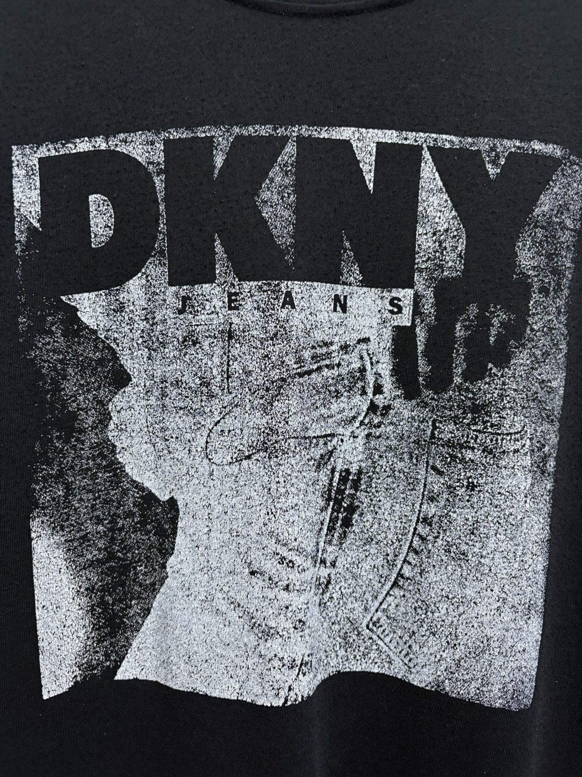 Vintage Vintage 90's DKNY Jeans - Portrait Denim / Japan T-Shirt Size US M / EU 48-50 / 2 - 4 Thumbnail