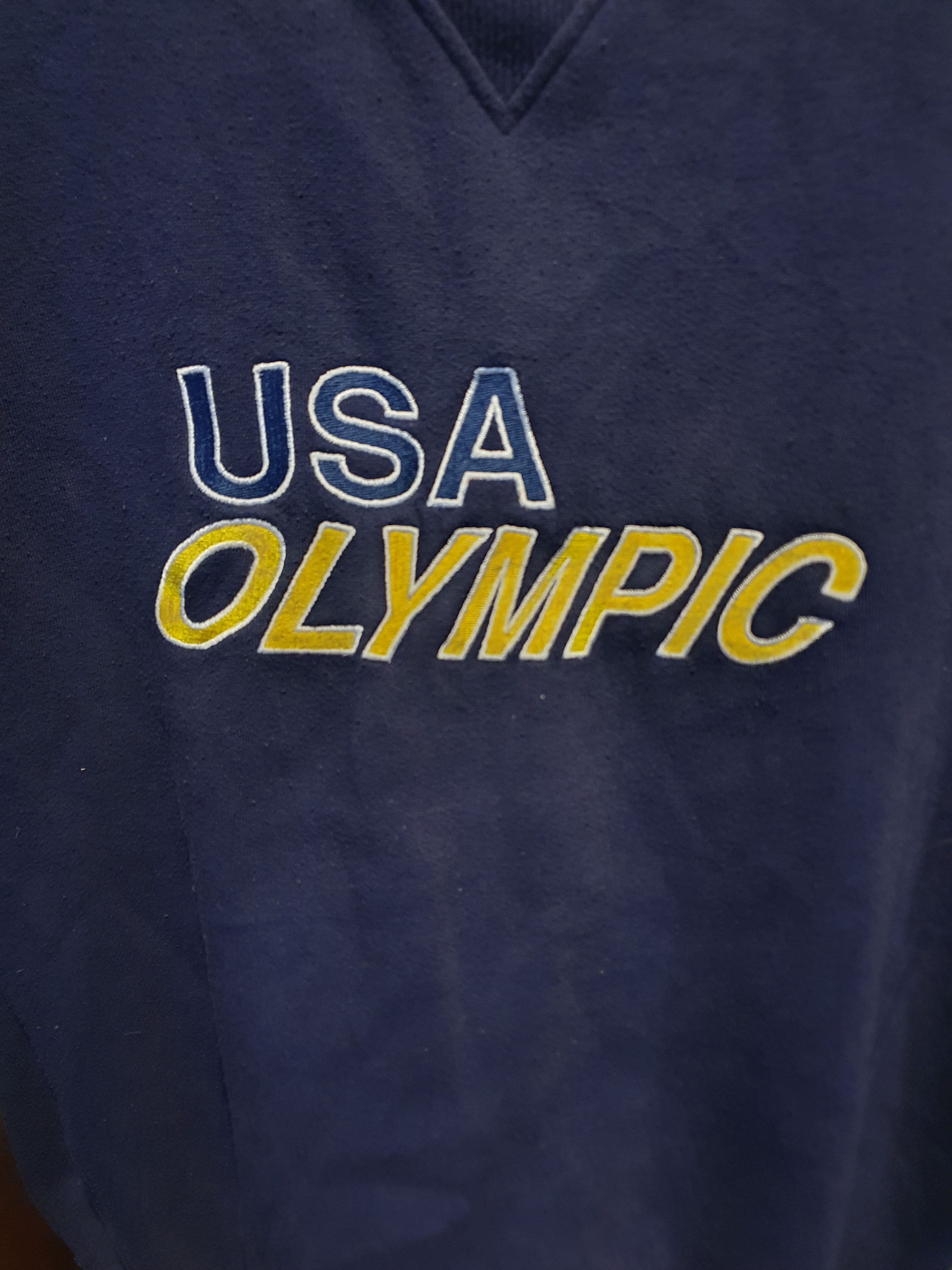 JCPenney × Vintage JCPenney USA Olympic Embroidered Spell Out Vtg Sweatshirt Size US L / EU 52-54 / 3 - 7 Thumbnail
