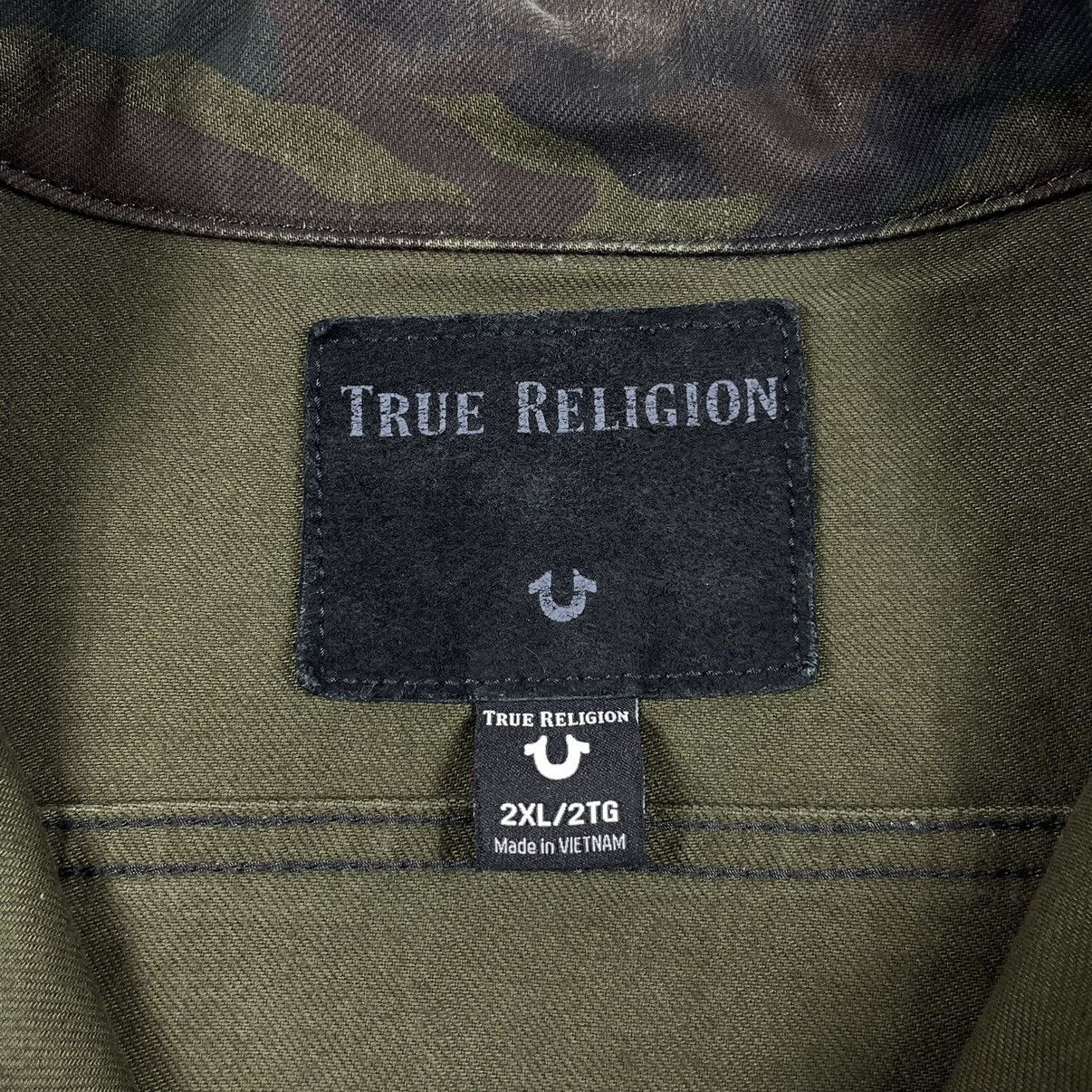 True Religion True Religion Camo Dylan Denim Jeans Jacket Size US XL / EU 56 / 4 - 10 Thumbnail