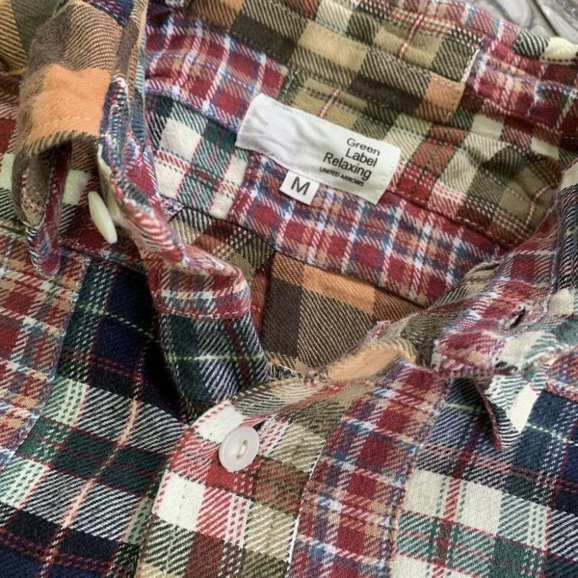 Japanese Brand UNITED ARROWS MULTIPLAID PATCHWORK BUTTON UP FLANNEL Size US M / EU 48-50 / 2 - 5 Thumbnail